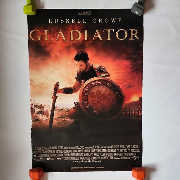 LARGE RUSSELL CROWE GLADIATOR Movie Poster 2000 OFFICIAL - Picture 1 of 2